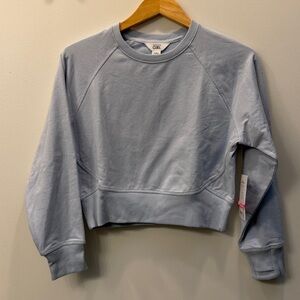 Brand New Athleta Girl sweatshirt large, size 12, all day sweatshirt, Terry blue